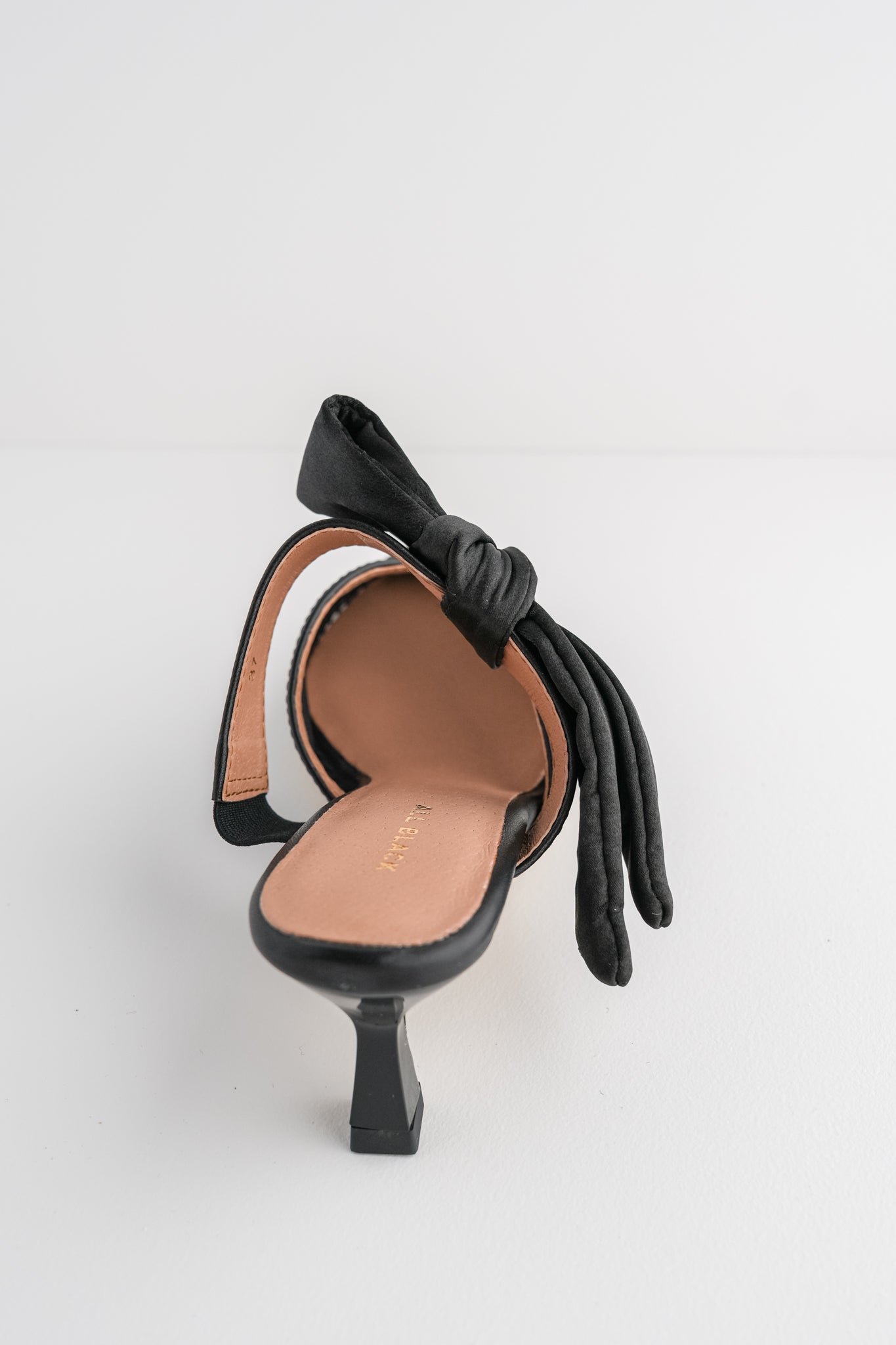 All Black Side Bow Mule, Black 