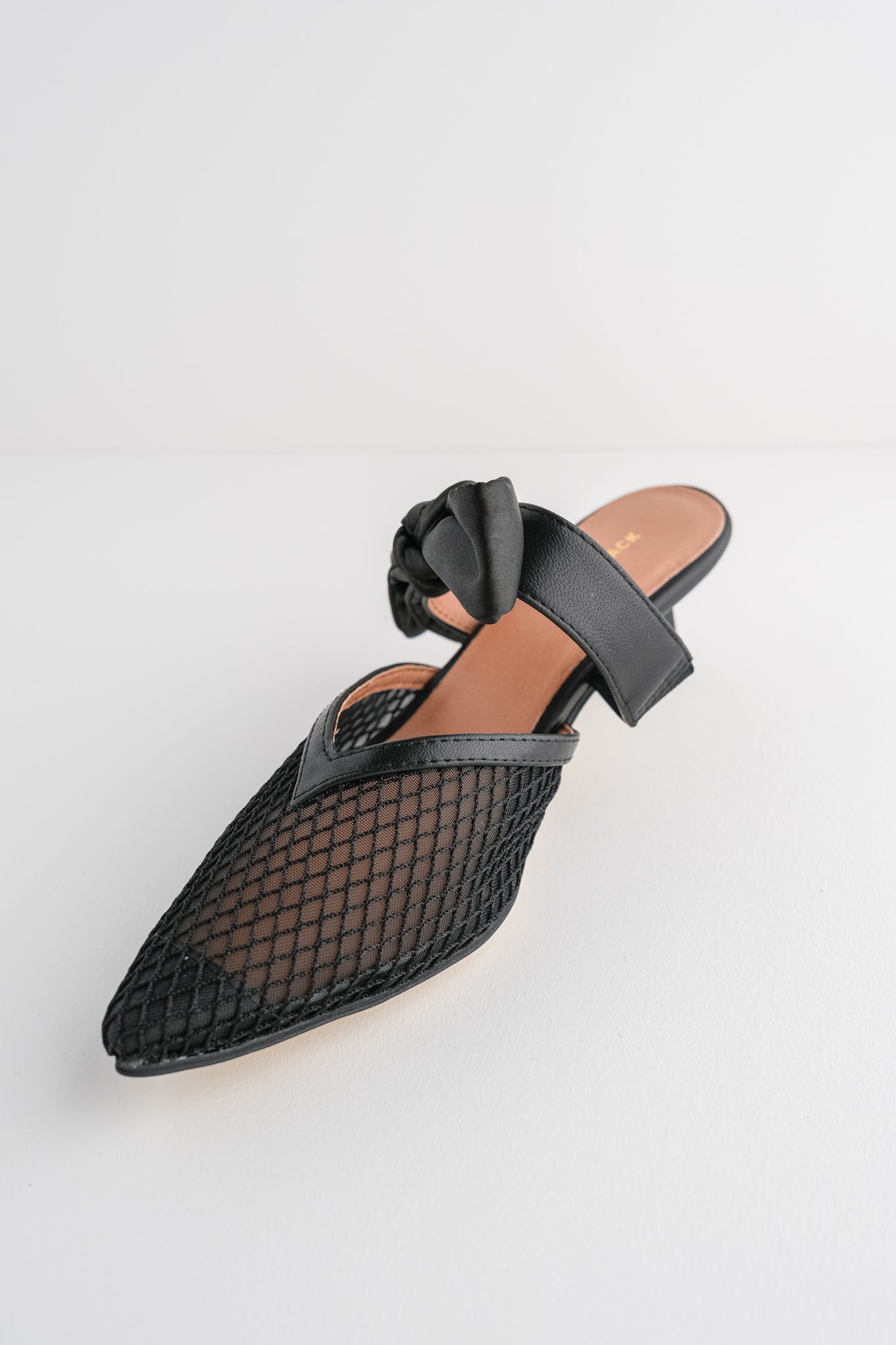 All Black Side Bow Mule, Black 