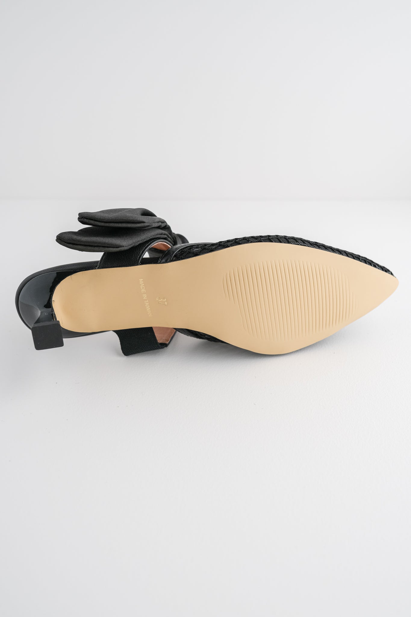All Black Side Bow Mule, Black 