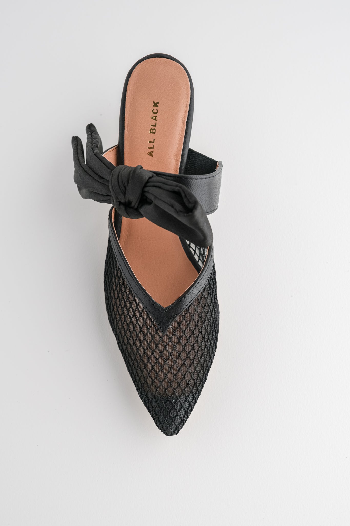 All Black Side Bow Mule, Black Black 36