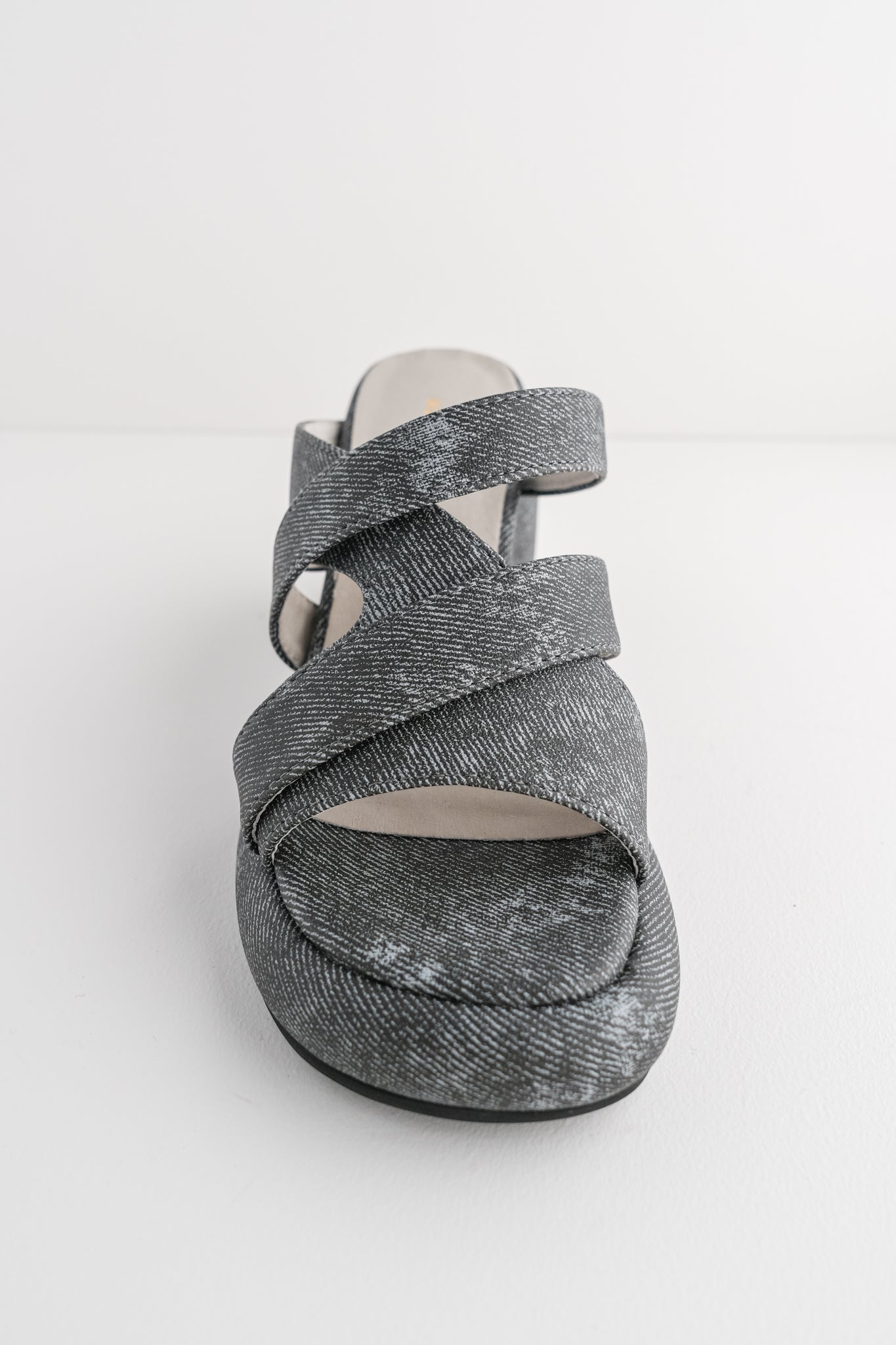 All Black Mod Overlay Heels, Dark Denim 