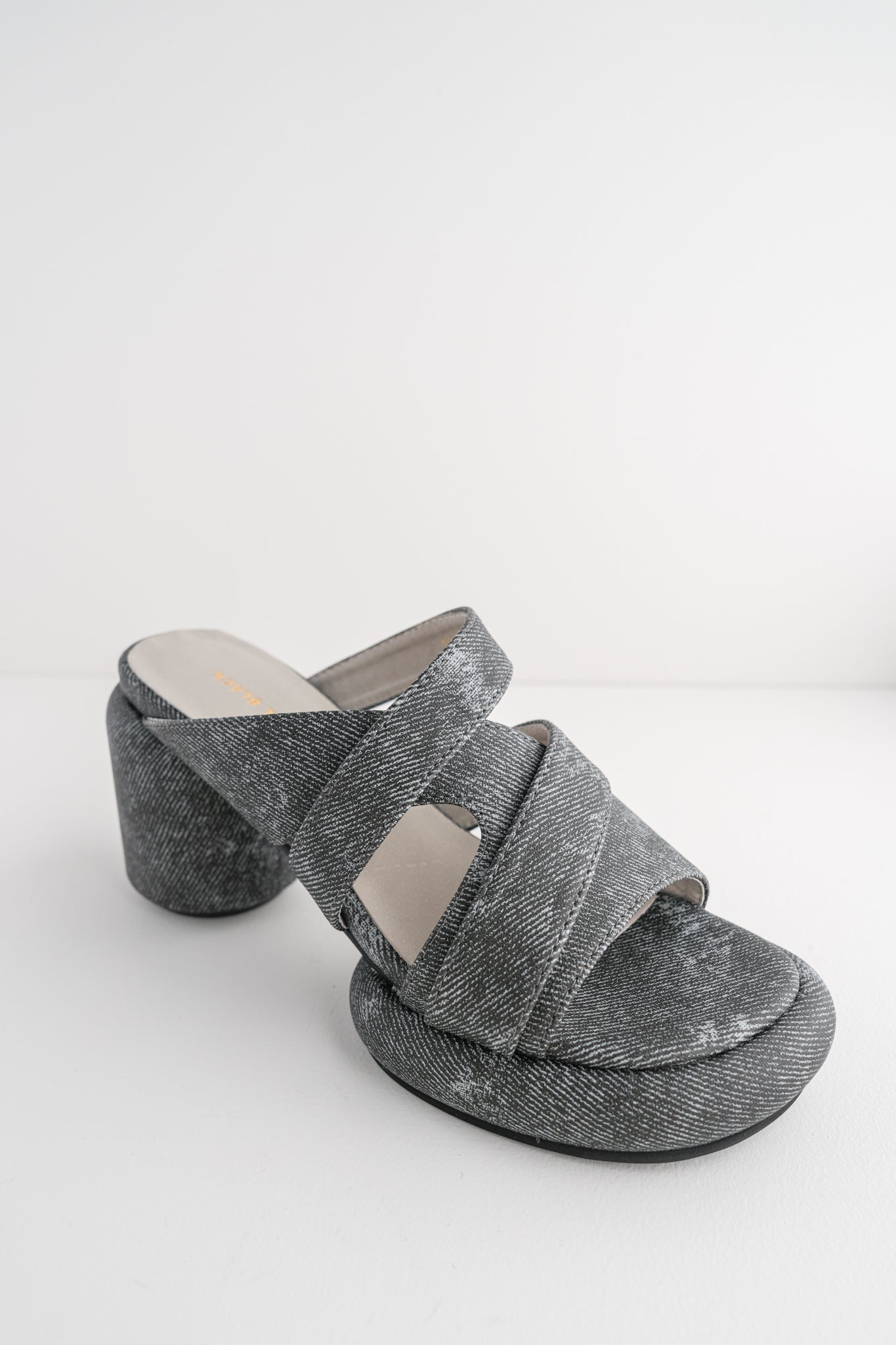 All Black Mod Overlay Heels, Dark Denim 