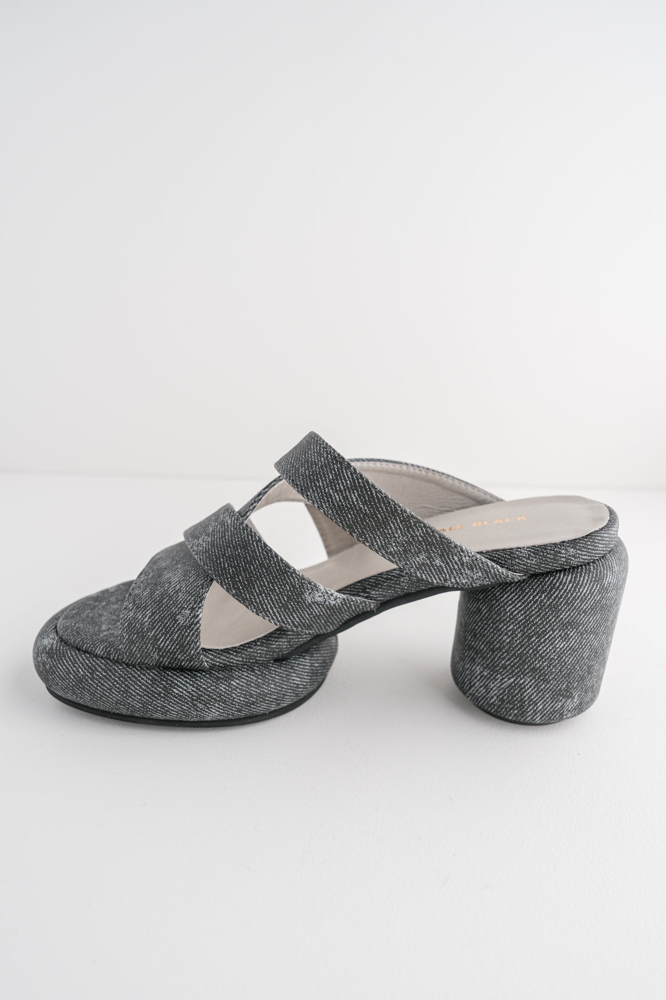 All Black Mod Overlay Heels, Dark Denim 