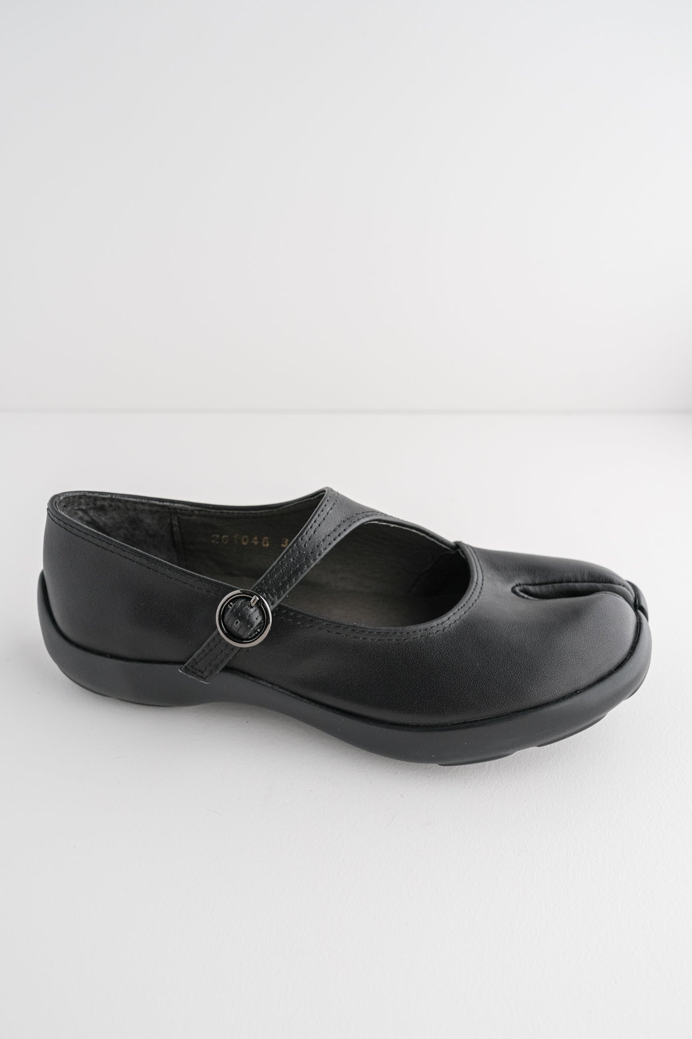 All Black Split-Toe Mary Janes, Black 