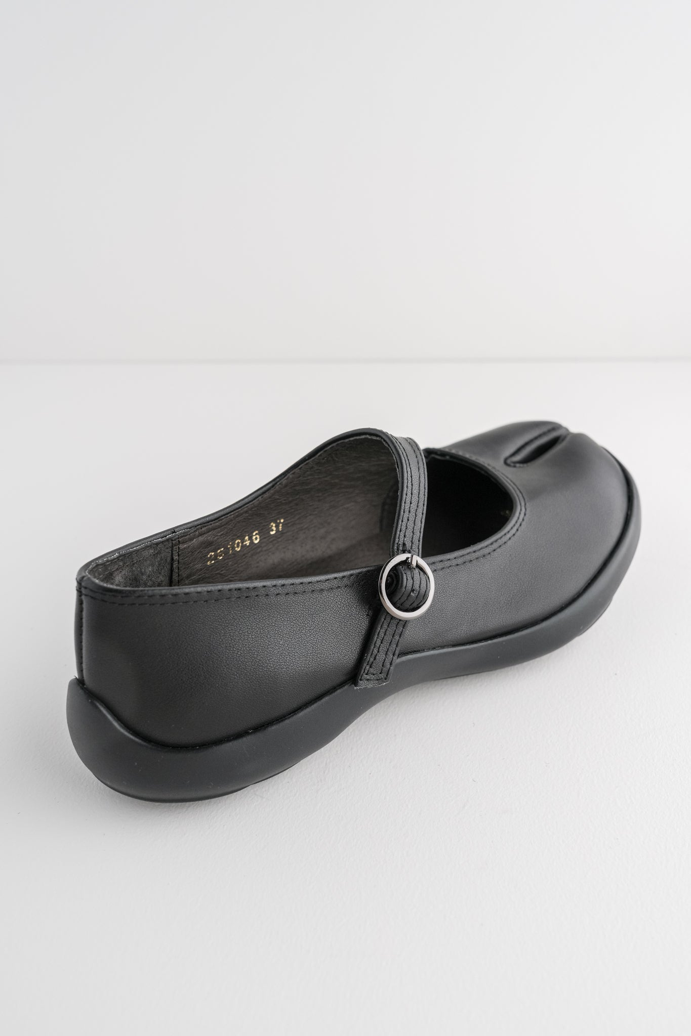 All Black Split-Toe Mary Janes, Black 