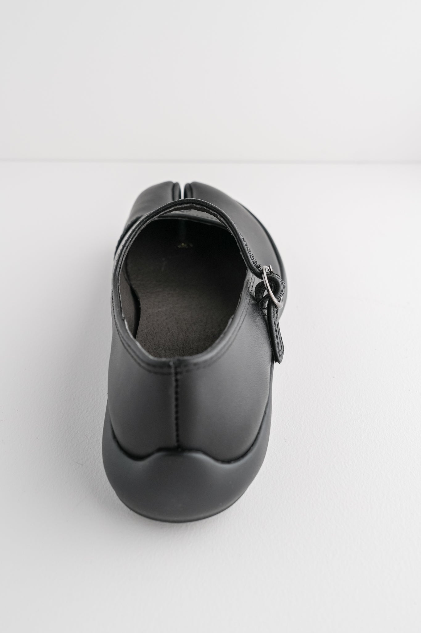 All Black Split-Toe Mary Janes, Black 