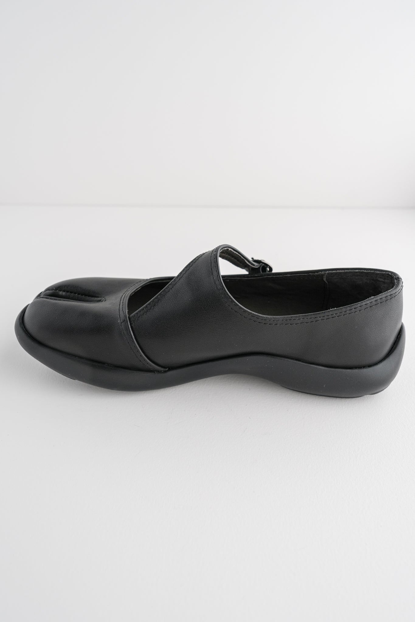 All Black Split-Toe Mary Janes, Black 