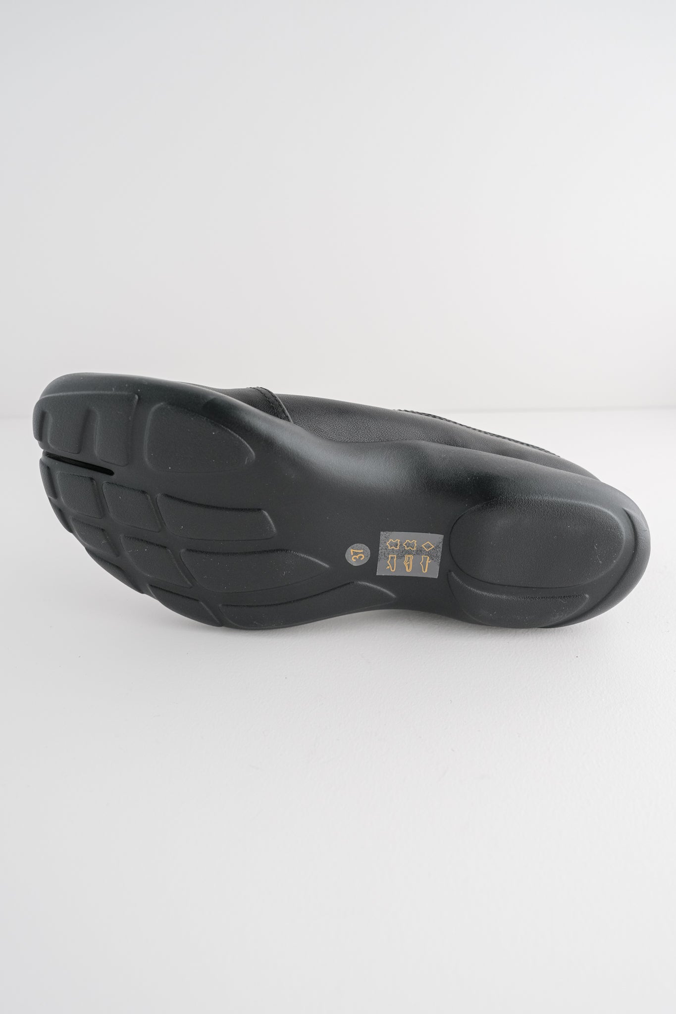 All Black Split-Toe Mary Janes, Black 