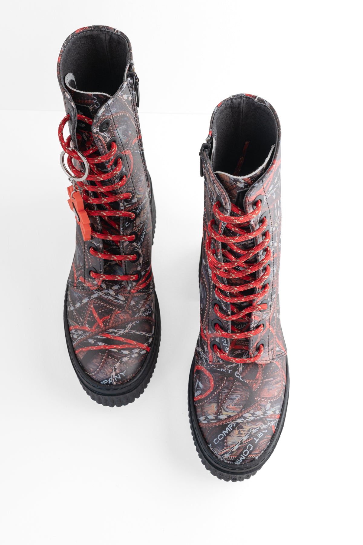 Art Fantasy Laces Boot, Black/Red 