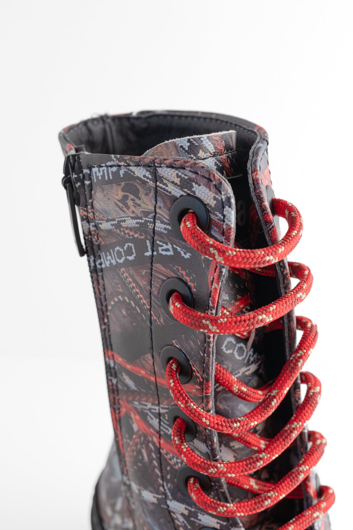 Art Fantasy Laces Boot, Black/Red 