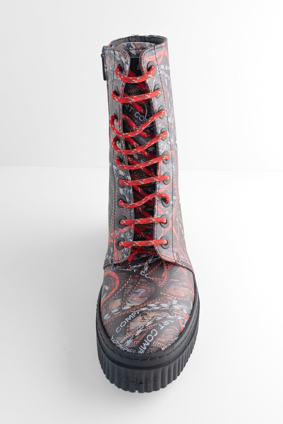 Art Fantasy Laces Boot, Black/Red 