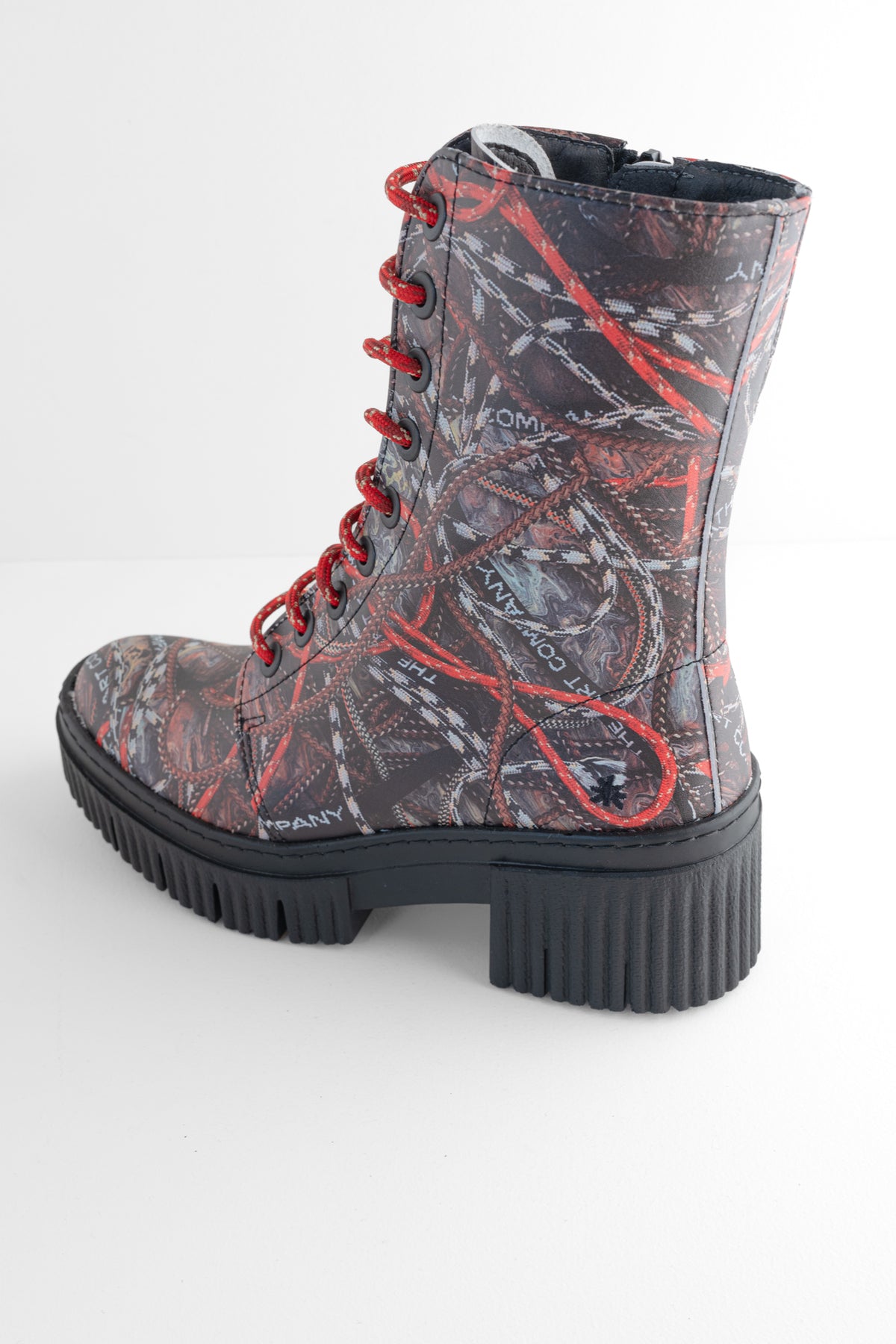 Art Fantasy Laces Boot, Black/Red 
