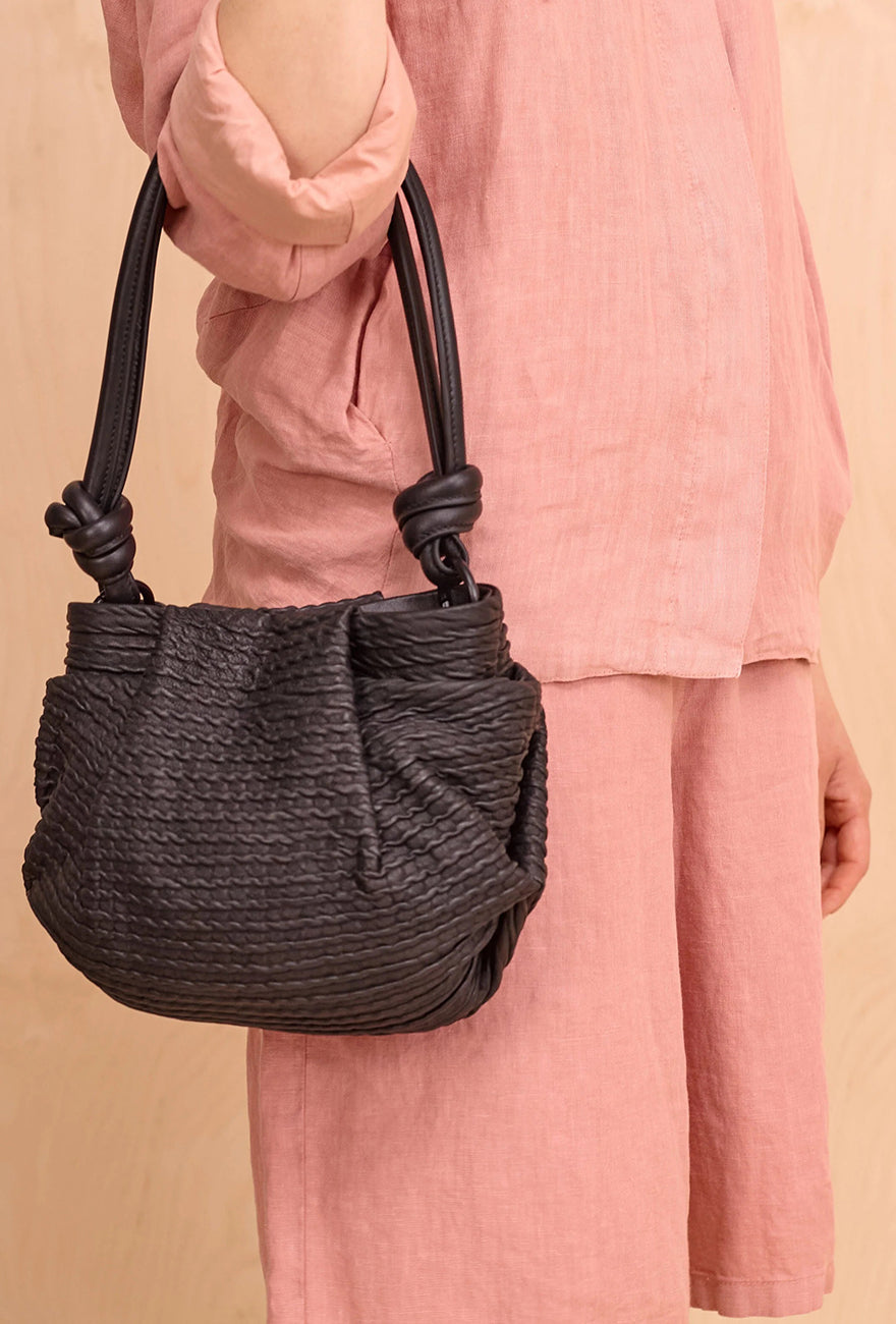 Daniella Lehavi Bali Knotted Mini Bag, Wavy Black 