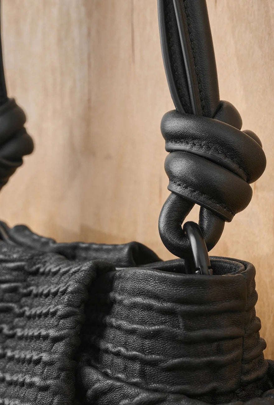 Daniella Lehavi Bali Knotted Mini Bag, Wavy Black 