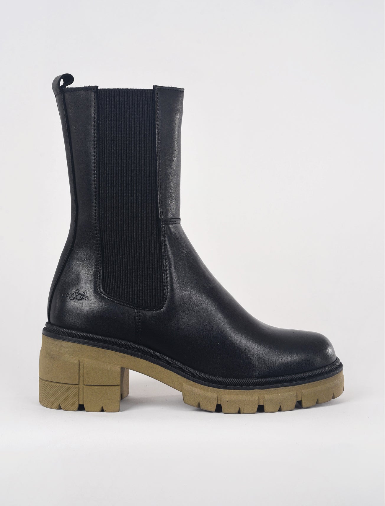 Bos & Co. Brunas Chelsea Boot, Black/Khaki 