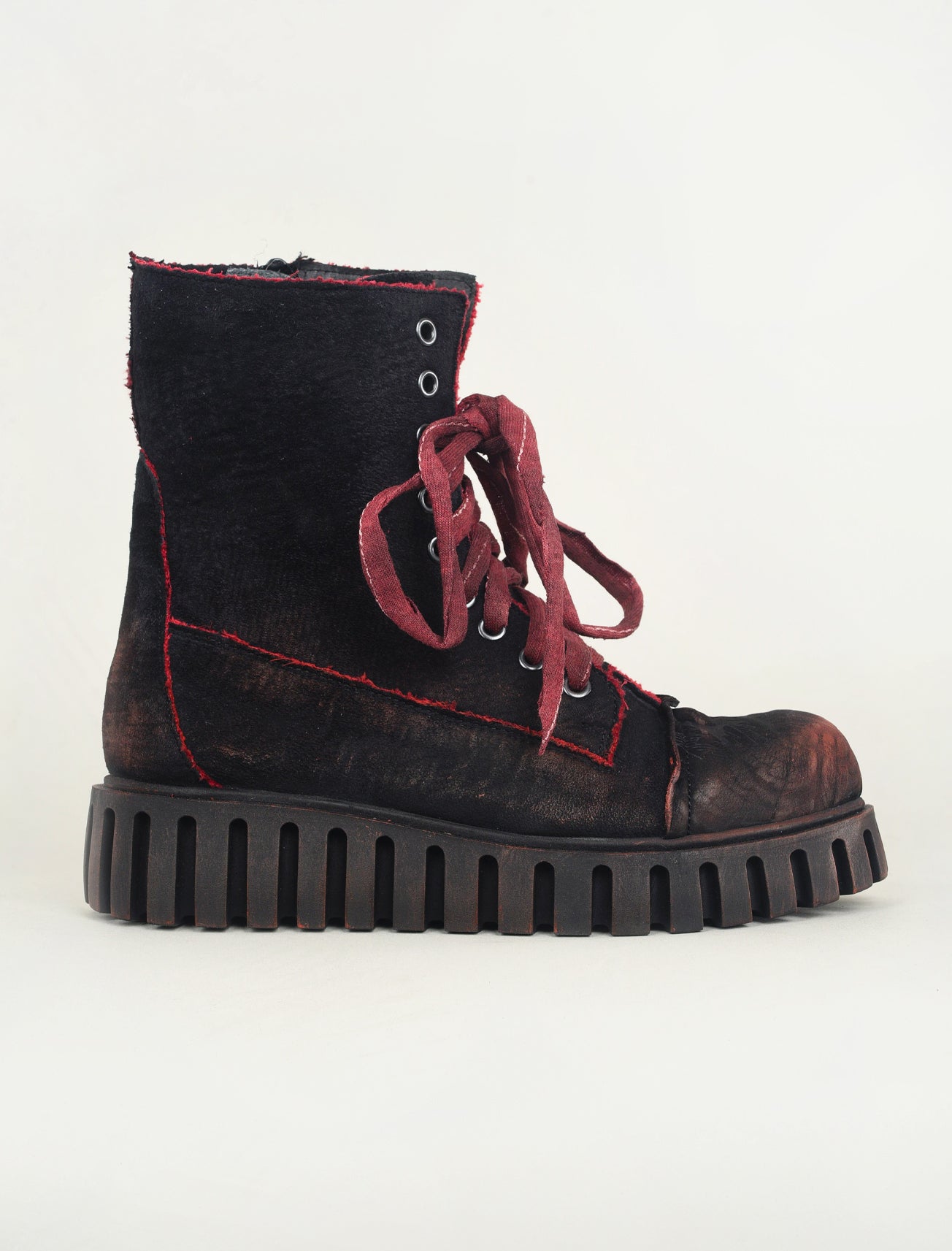 Papucei Scottie Boot, Black/Red 