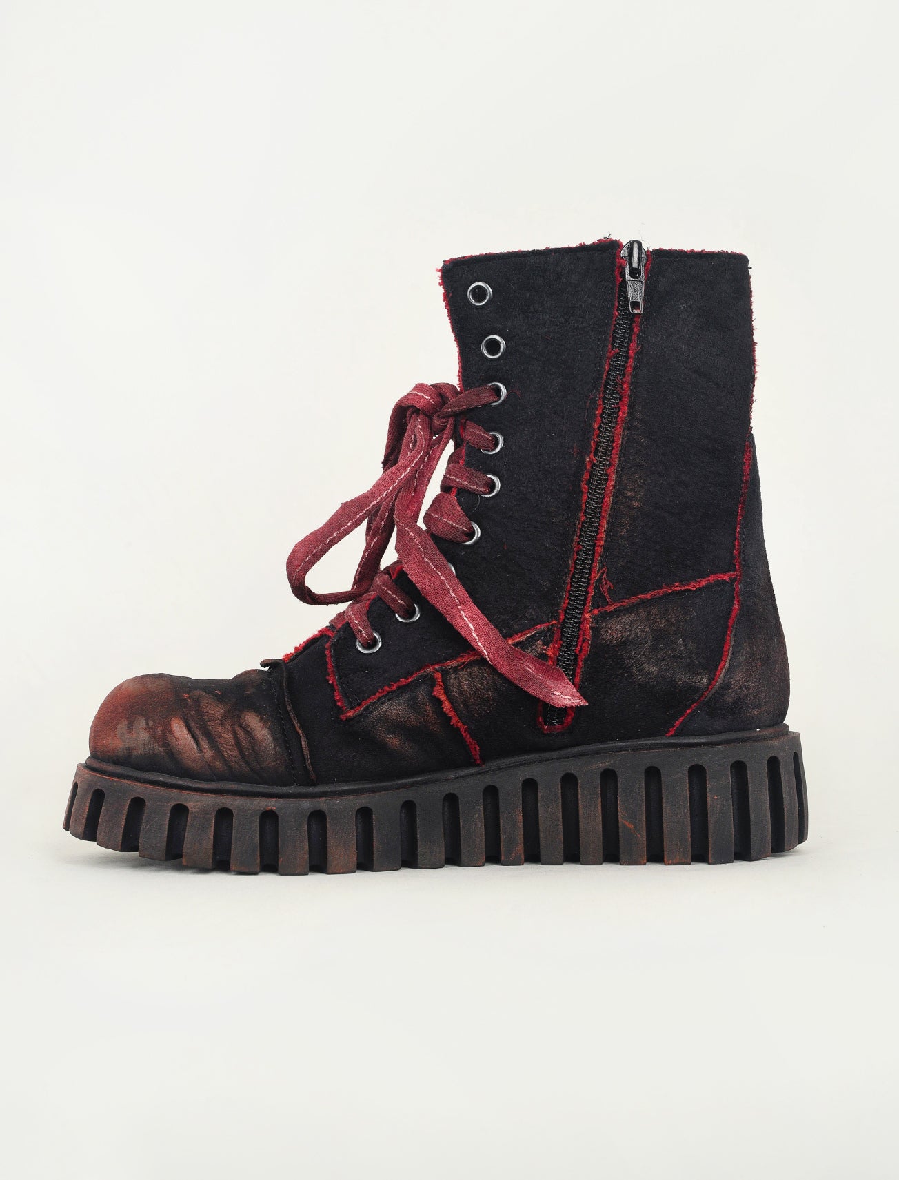 Papucei Scottie Boot, Black/Red 