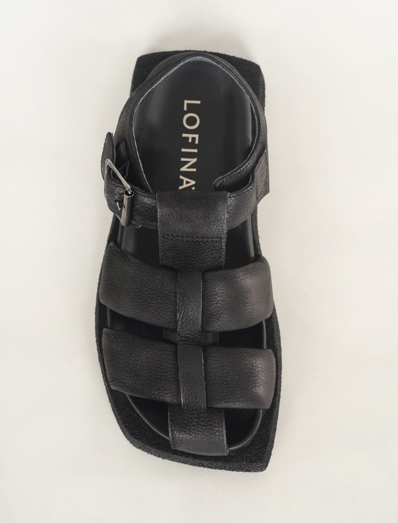 Lofina Modern Fisherman Sandal, Black 