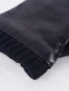Santacana Madrid Leather/Wool-Lined Handwarmer, Black 