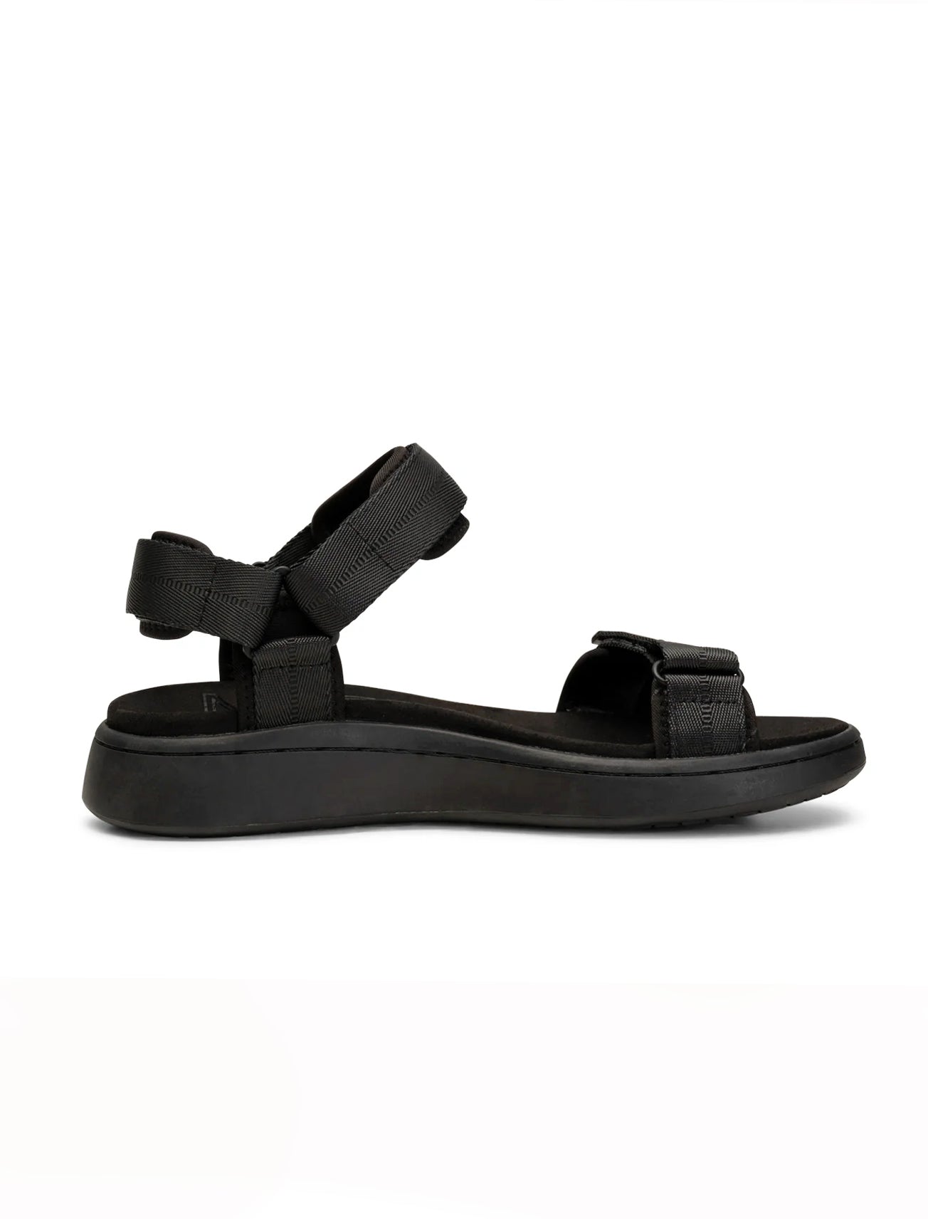 Woden Shoes Line Textile Sandal, Black 