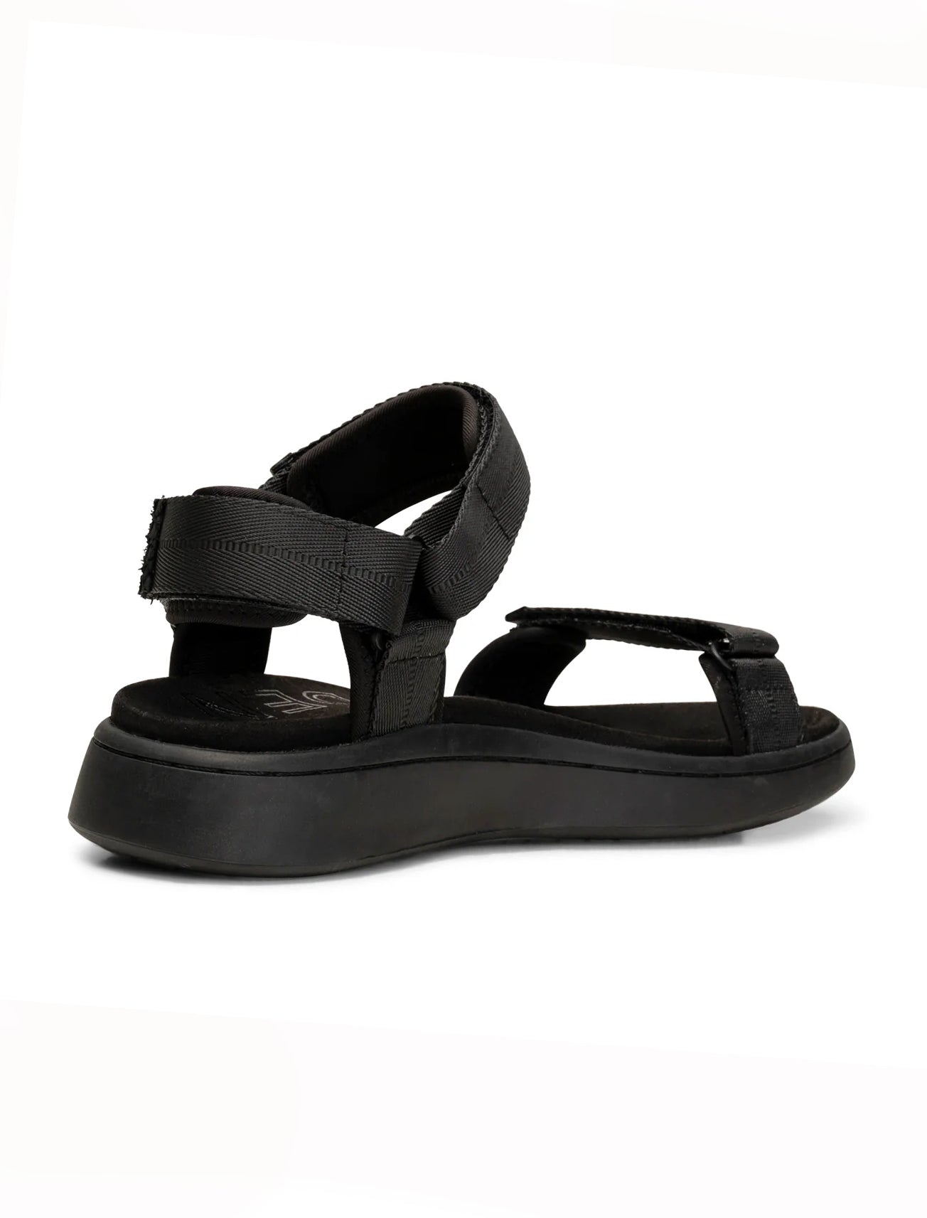 Woden Shoes Line Textile Sandal, Black 