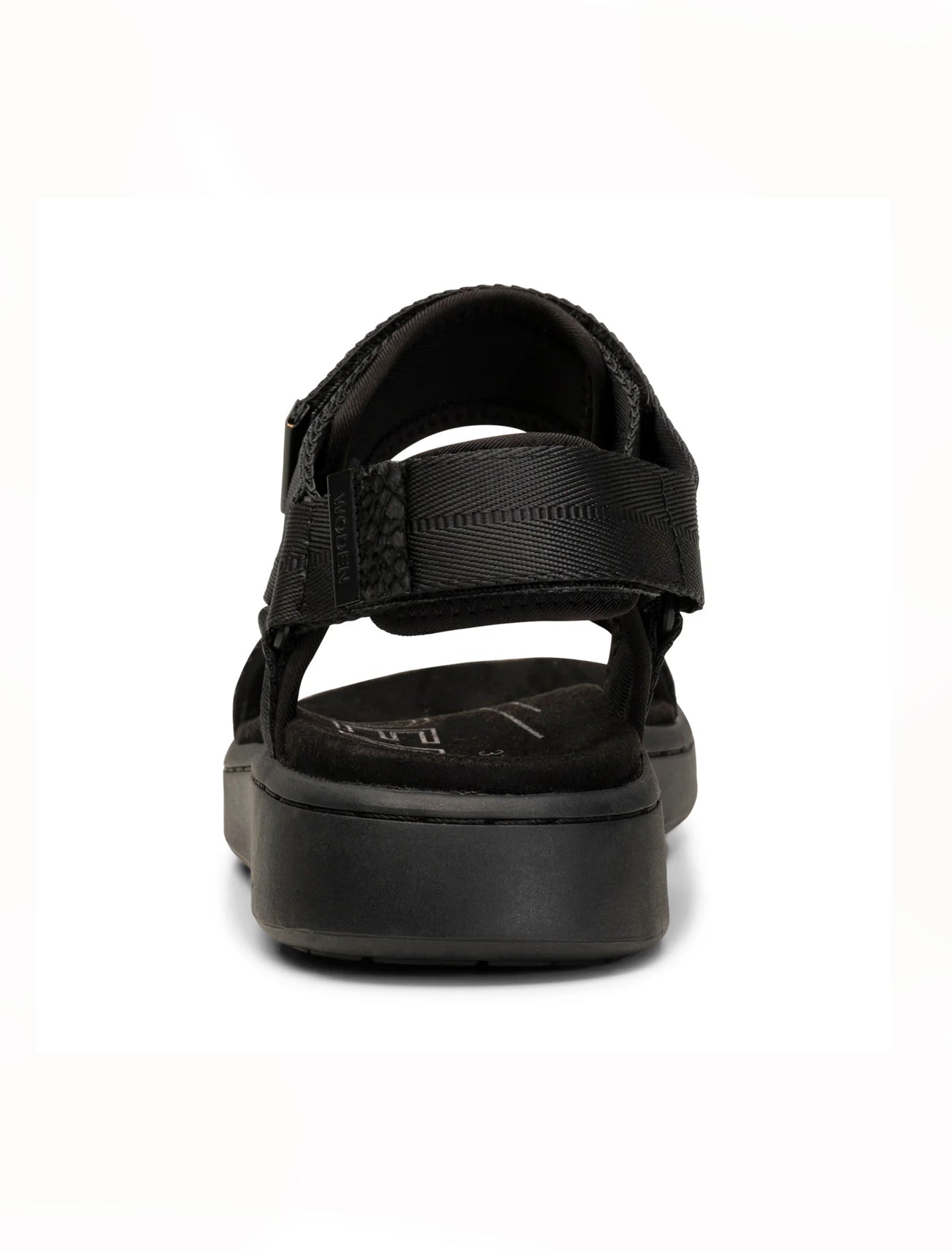 Woden Shoes Line Textile Sandal, Black 