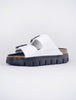 Birkenstock Arizona Chunky Birko Flor, White/Black 