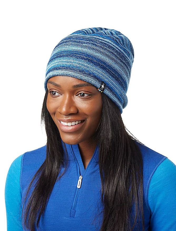 Smartwool Boundary Reversible Beanie, Laguna Blue 