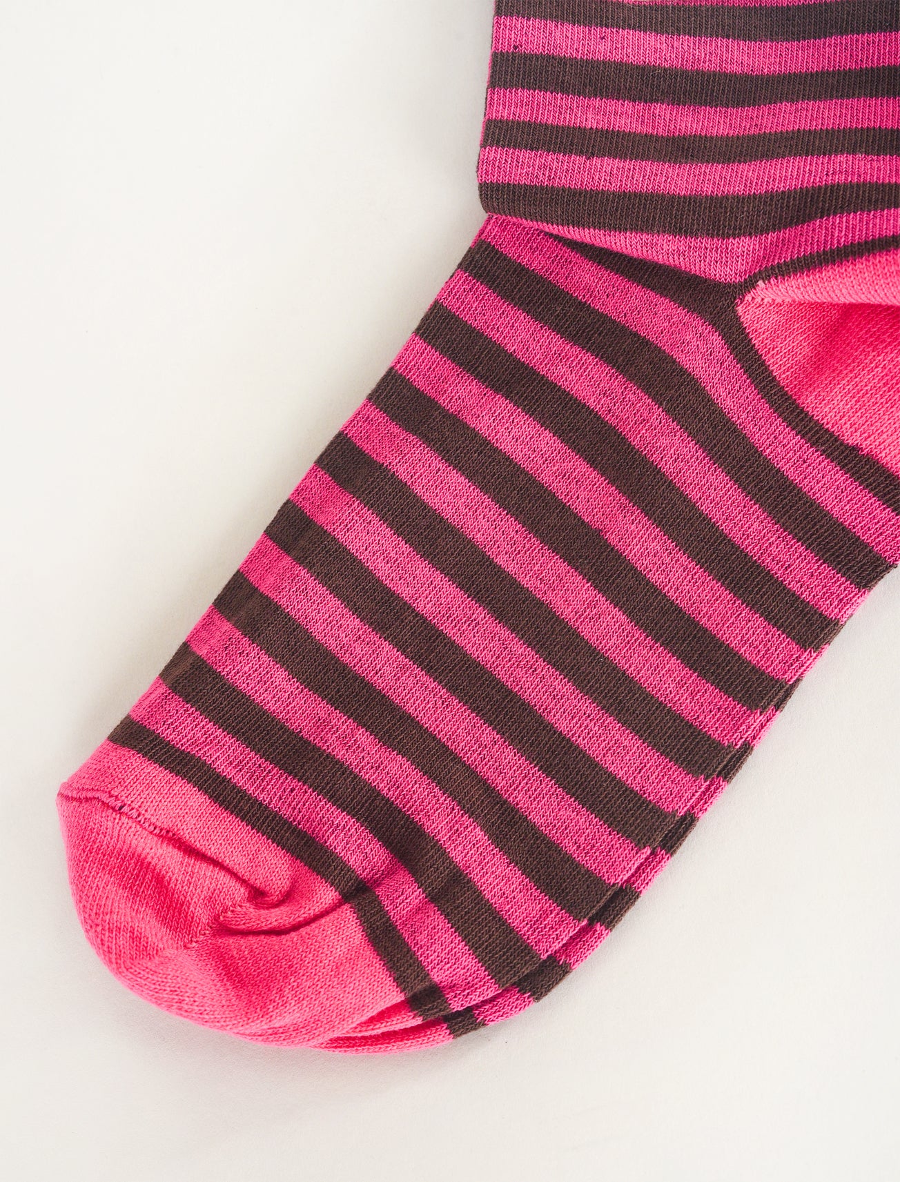 Alessandro Aste Varsity Stripe Sock, Fuchsia/Brown One Size Fuchsia