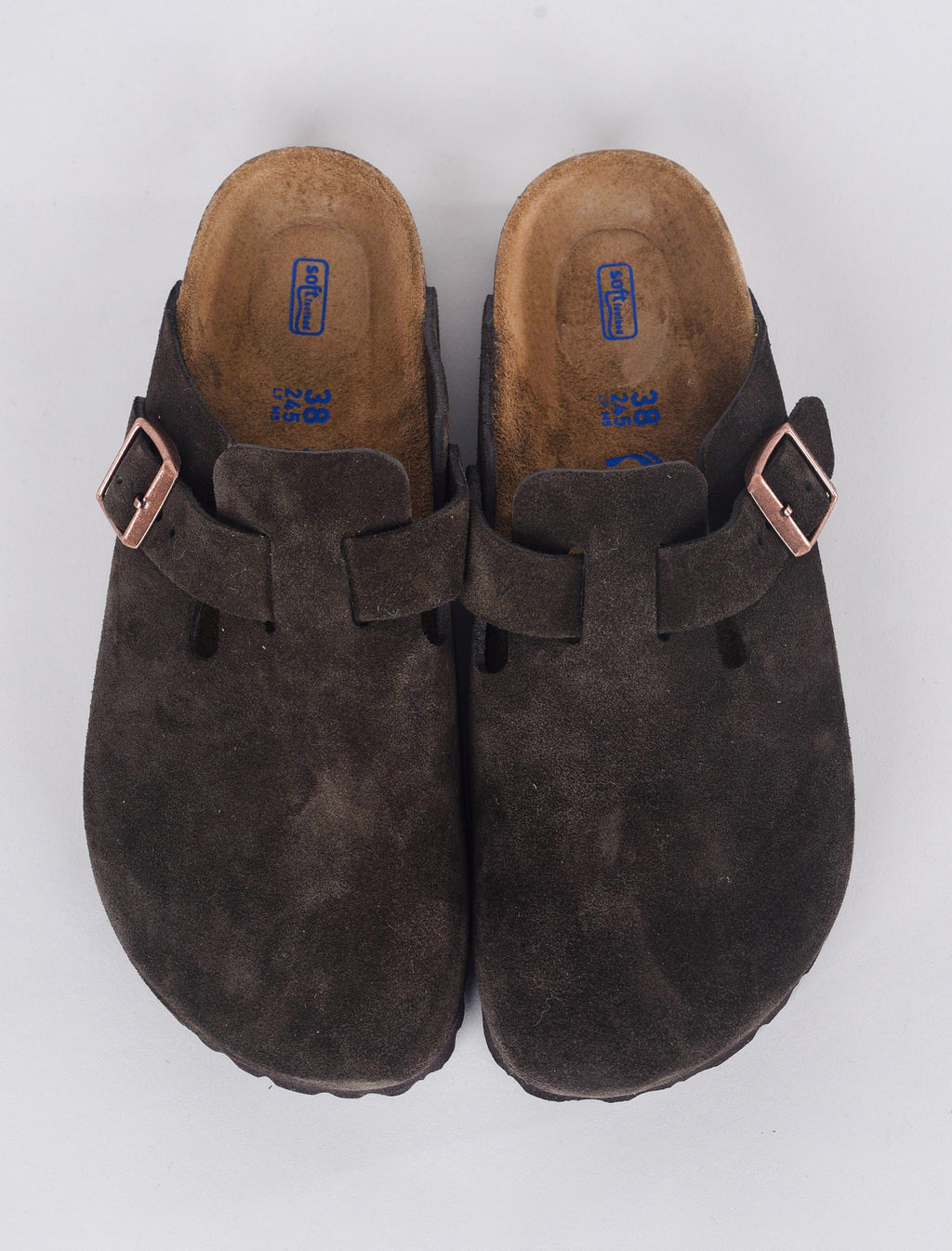 BIRKENSTOCK Boston Soft Footbed Suede Leather Clogs Shoes Brown- Womens- Size 43 M
