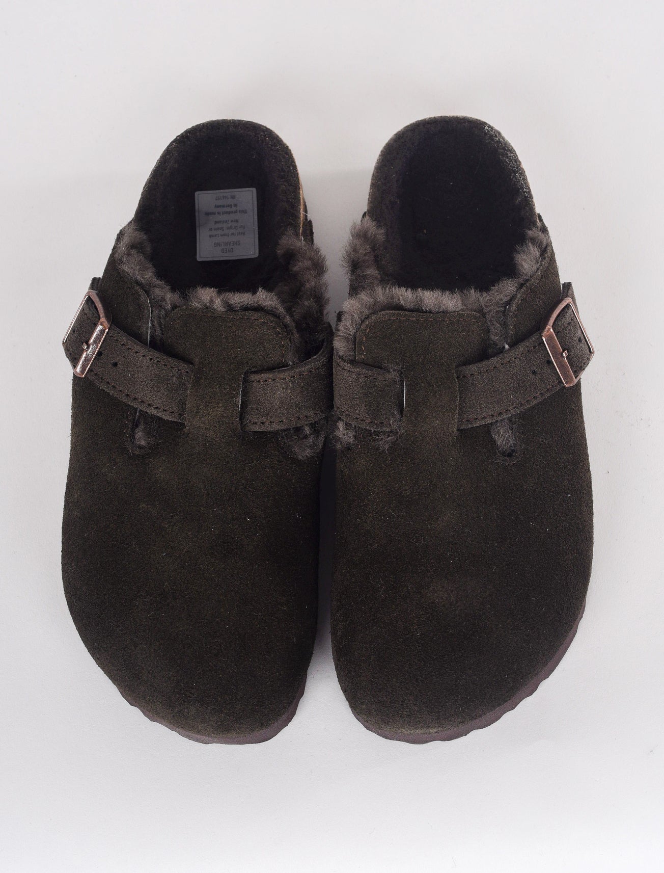 Birkenstock Boston Shearling Clog, Mocha Suede 