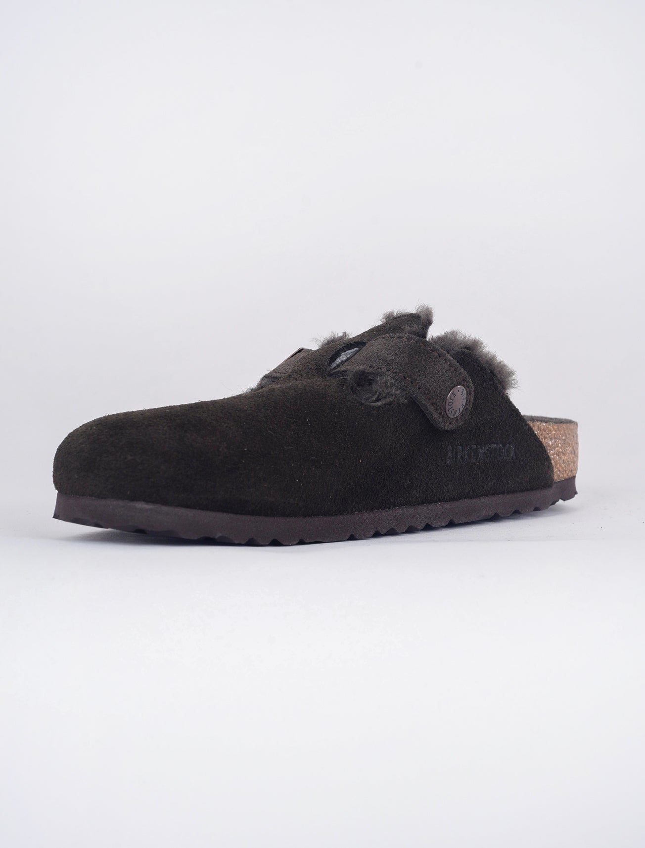 Birkenstock Boston Shearling Clog, Mocha Suede 