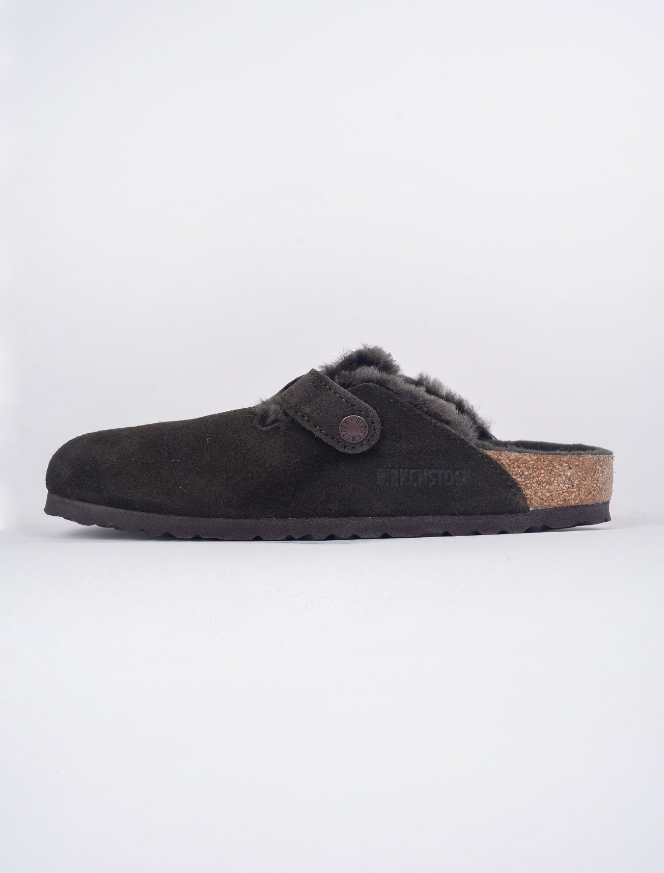 Birkenstock Boston Shearling Clog, Mocha Suede 