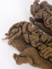 Rundholz Wool Rosette Fingerless Gloves, Bronze 