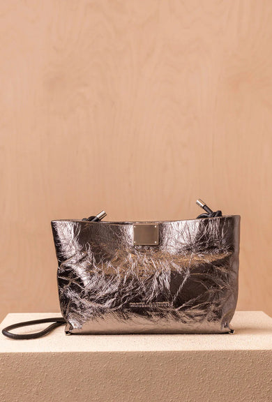 Daniella Lehavi Capri Clutch, Wrinkled Metal 
