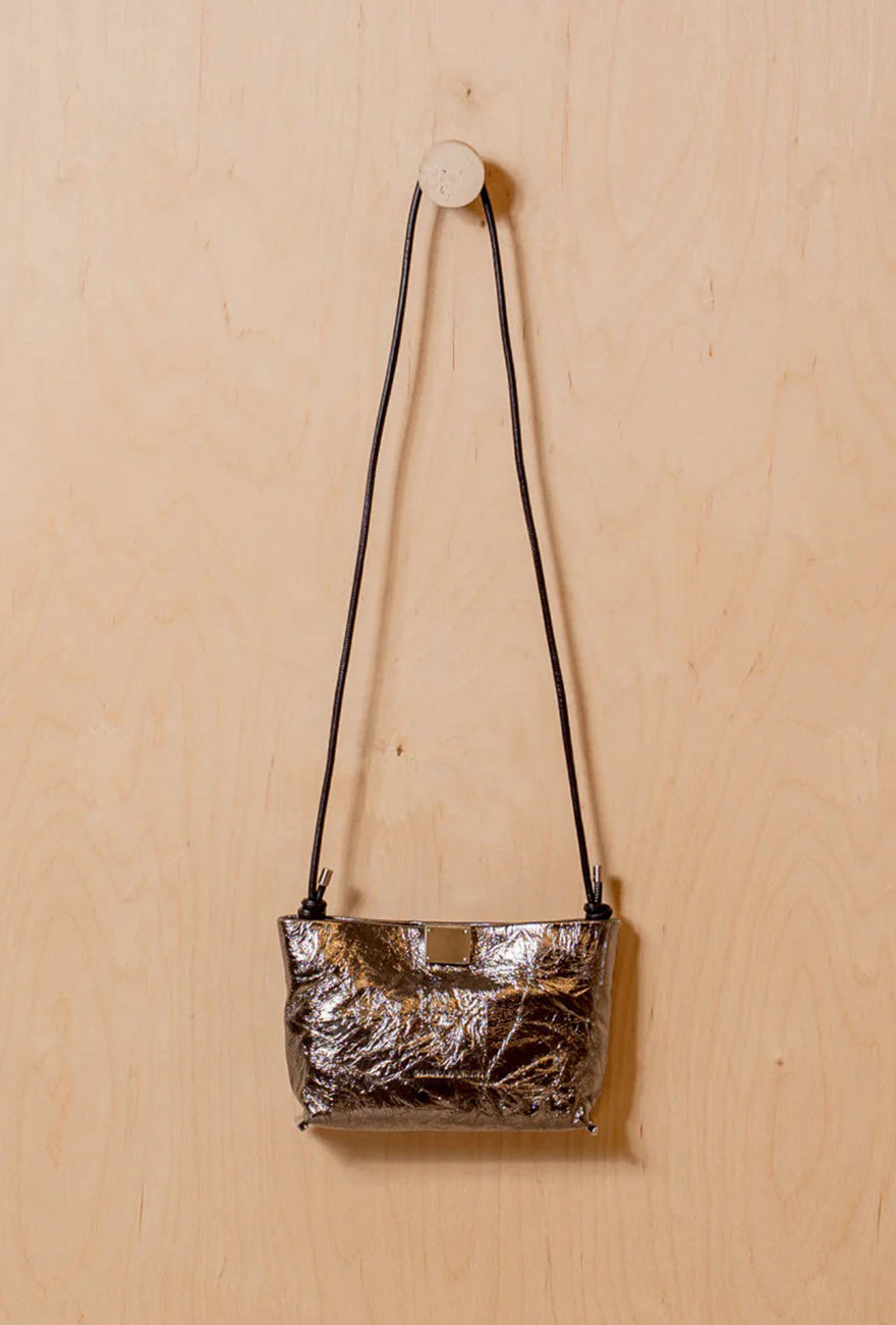 Daniella Lehavi Capri Clutch, Wrinkled Metal 