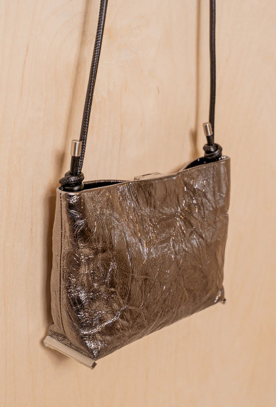 Daniella Lehavi Capri Clutch, Wrinkled Metal 