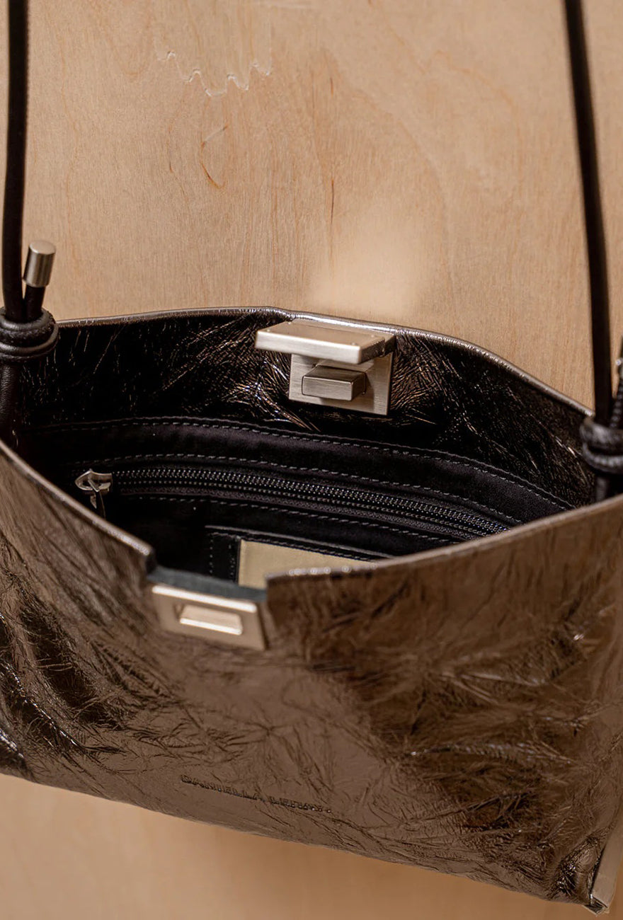 Daniella Lehavi Capri Clutch, Wrinkled Metal 