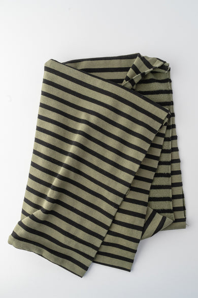 Cut Loose Stripe Fleece Cowl Scarf, Kelp 