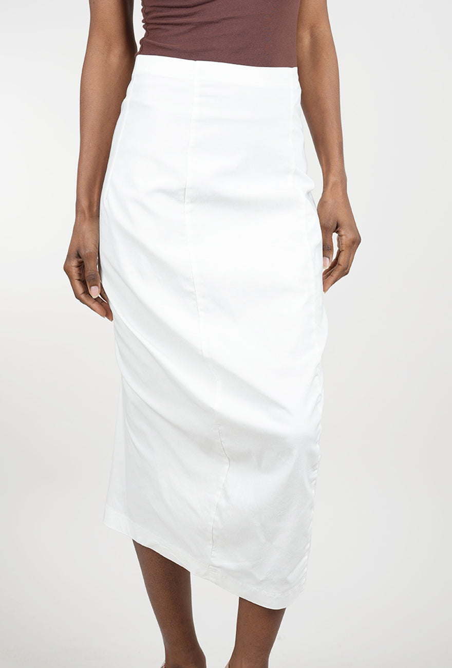 Rundholz Sig Stretch Essential Slim Skirt, Off White 