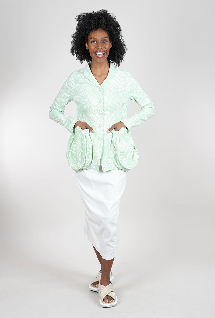 Rundholz Sig Stretch Spread Collar Jacket, Lime Print 