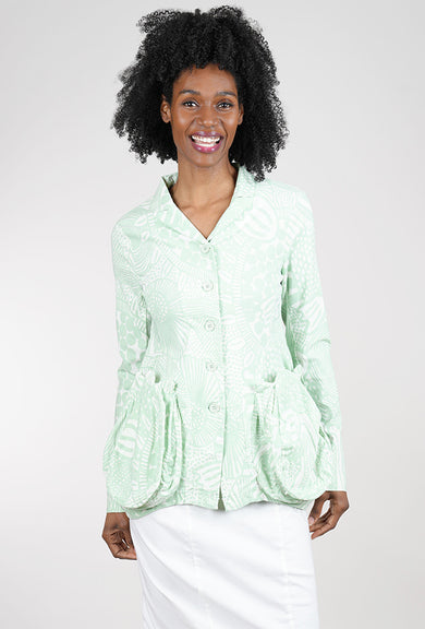 Rundholz Sig Stretch Spread Collar Jacket, Lime Print 