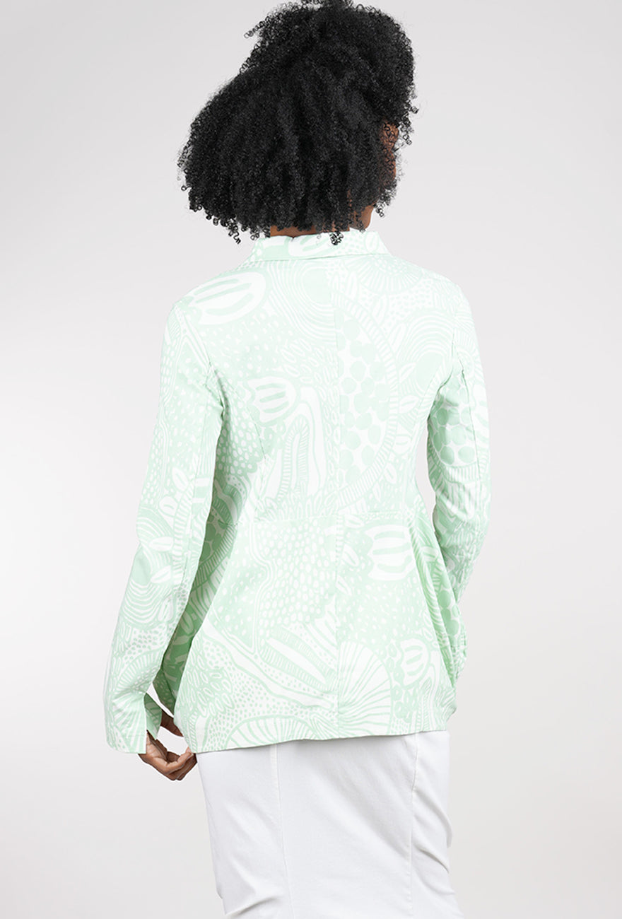 Rundholz Sig Stretch Spread Collar Jacket, Lime Print 