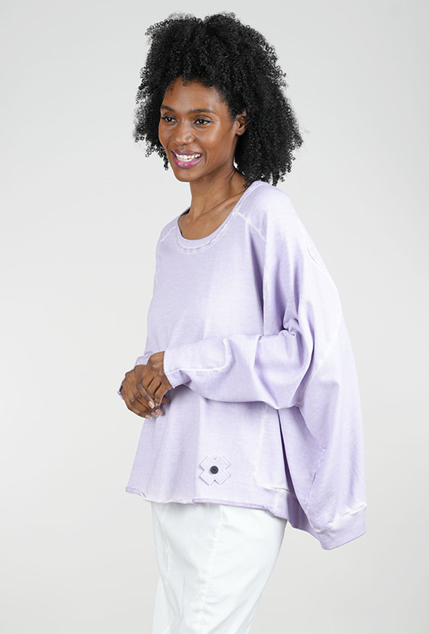 Pluslavie Wide Short Sweat, Violet 