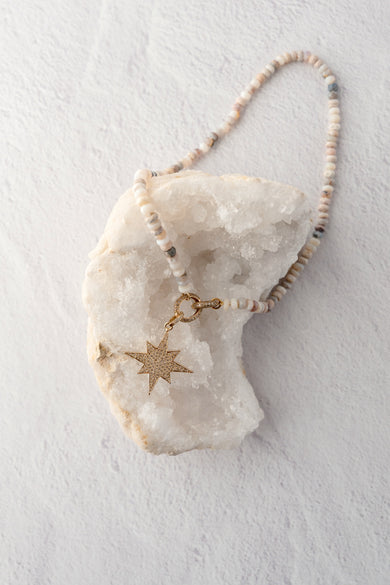 Nathan & Moe Penelope Opal and Diamond Star Necklace 