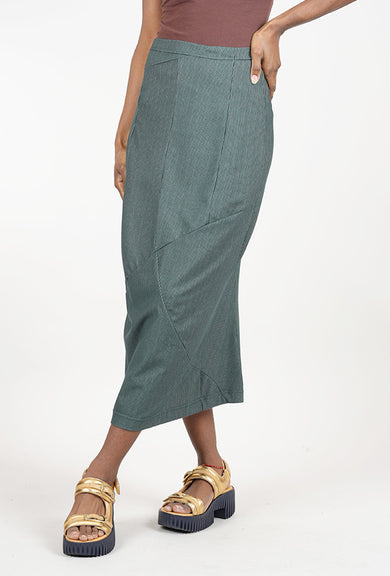 Rundholz Knit Texture Ridge Slim Skirt, Tree Stripe 