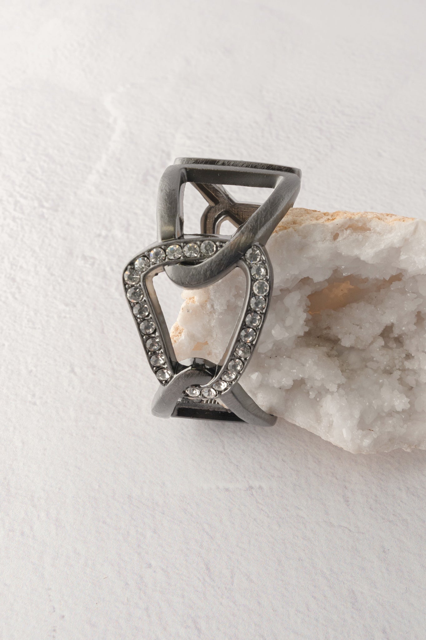 Escape from Paris Hematite Open Chain Hinged Cuff 