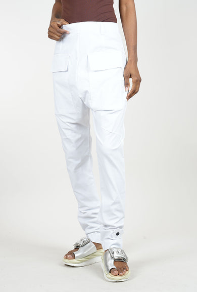 Pluslavie Poplin Pocket Pant, White 