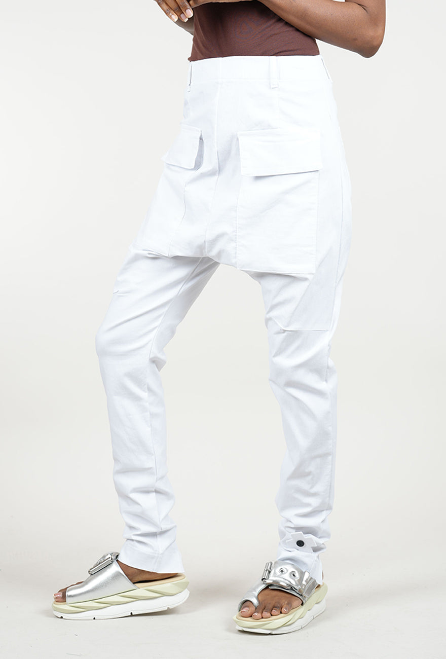 Pluslavie Poplin Pocket Pant, White 