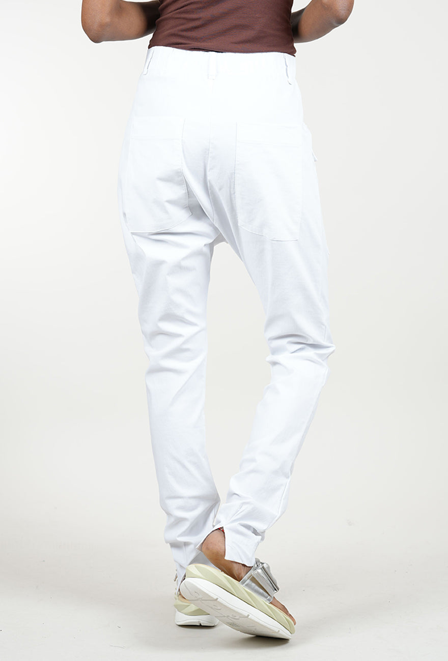 Pluslavie Poplin Pocket Pant, White 